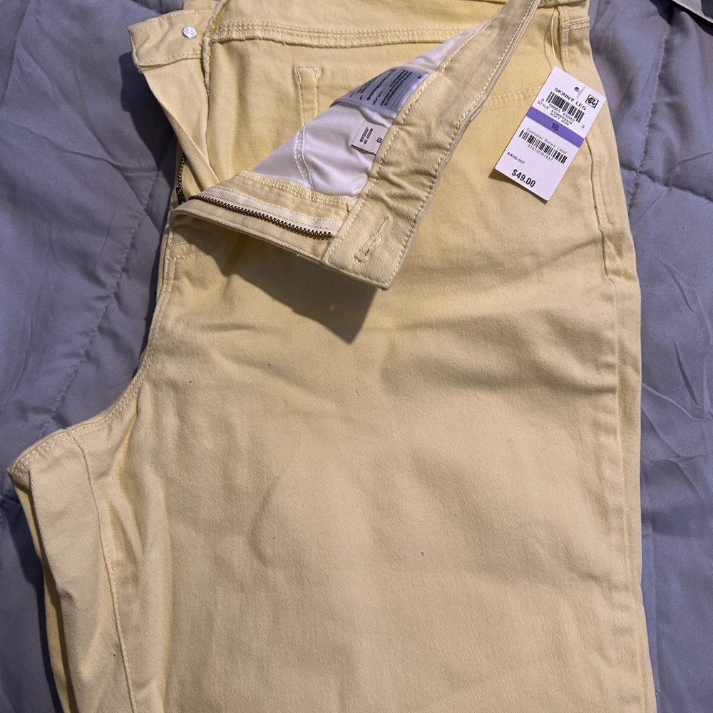 H&M Yellow Chinos Versatile Cotton Blend